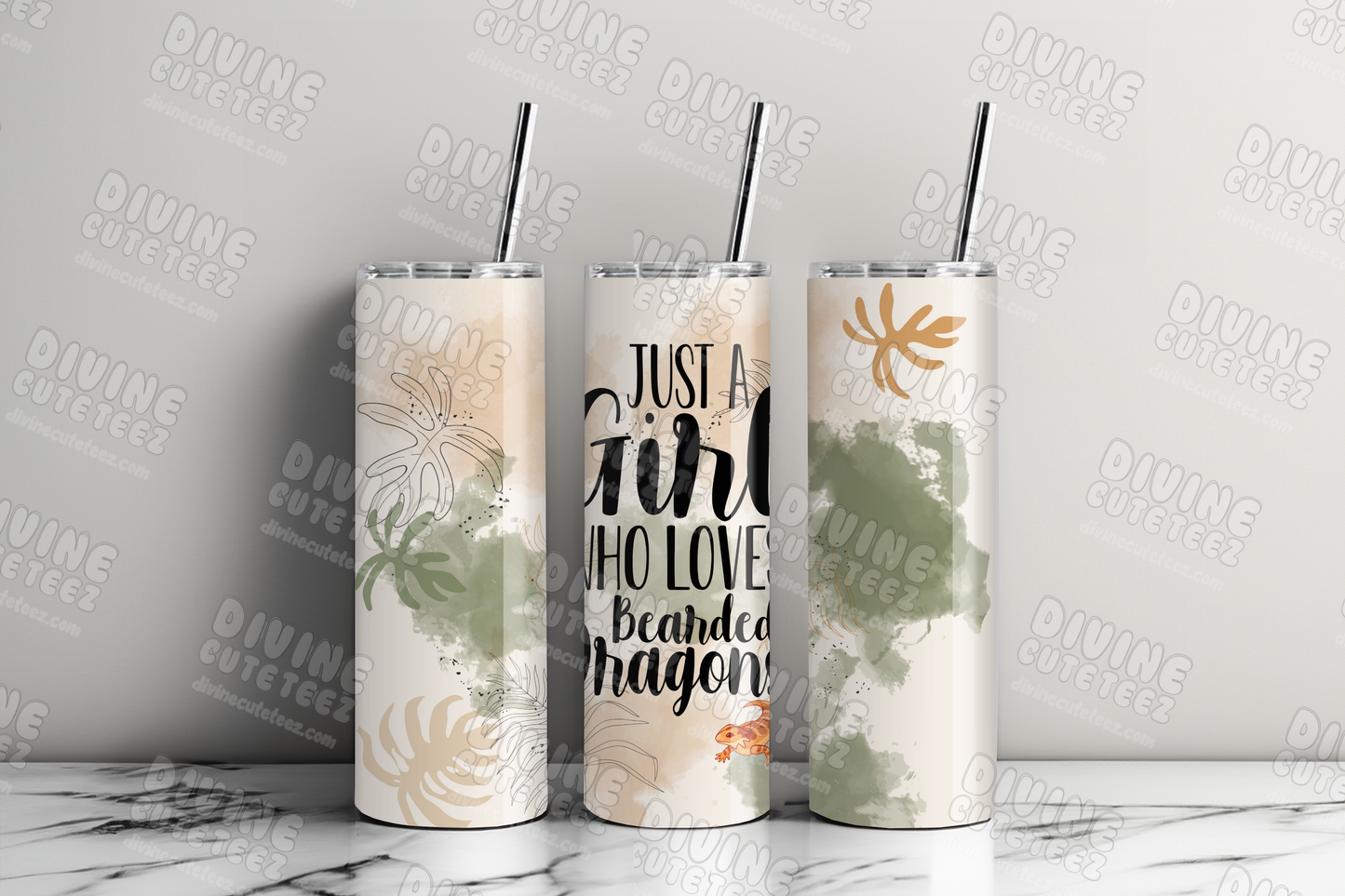 Just A Girl Who Loves Bearded Dragons 20oz Sublimation Transfer