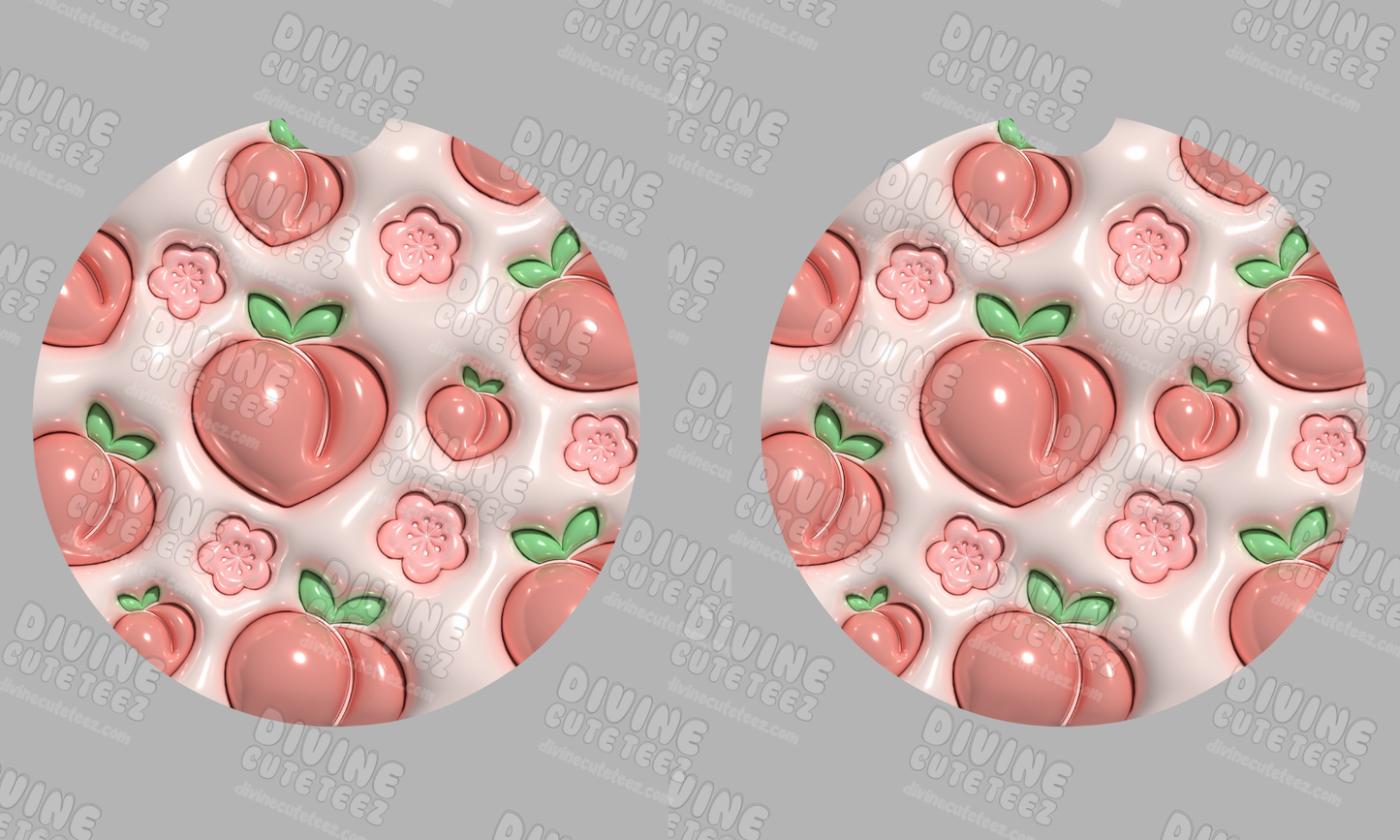 Peach Sublimation Coaster Set