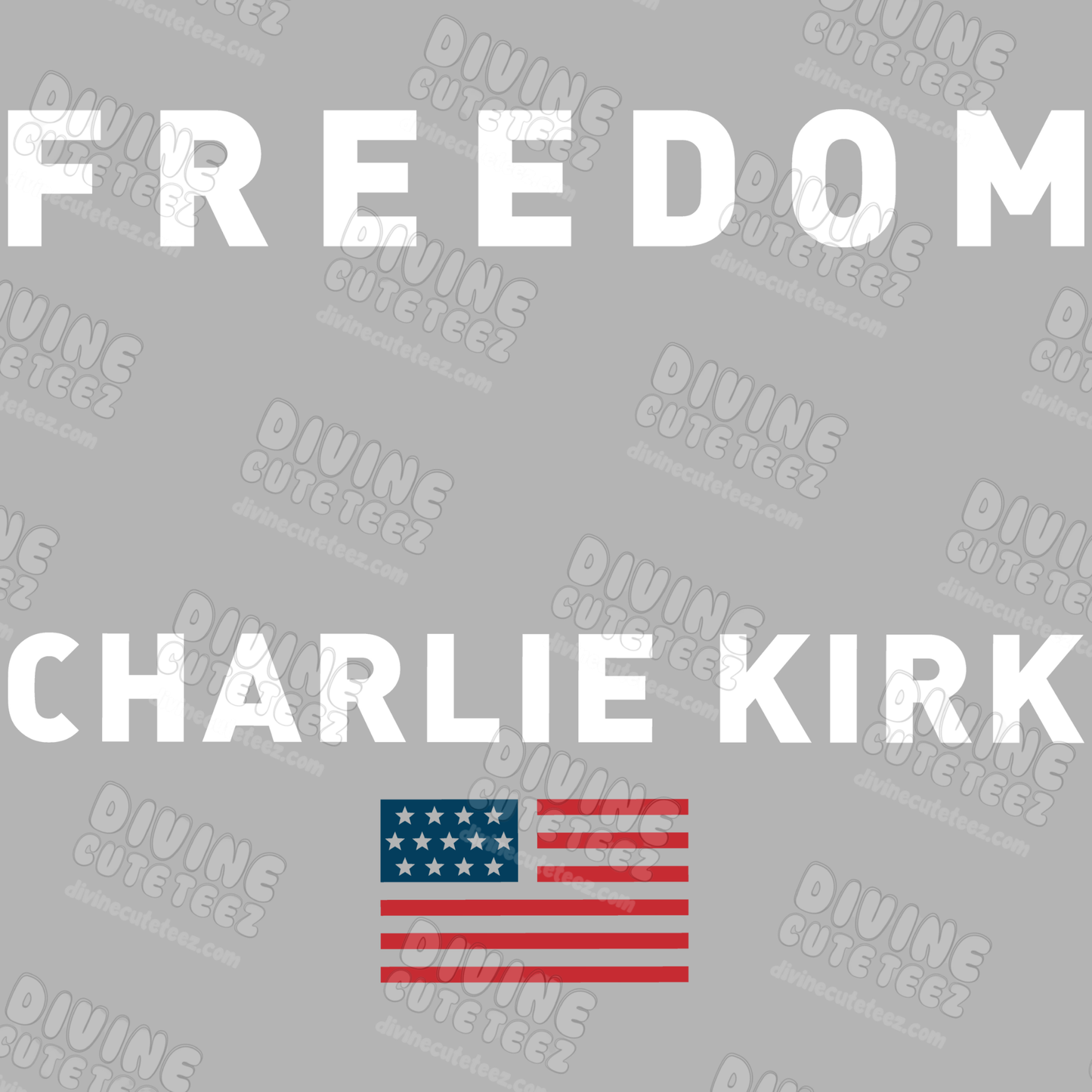 Freedom Charlie Kirk Flag DTF Transfer Set