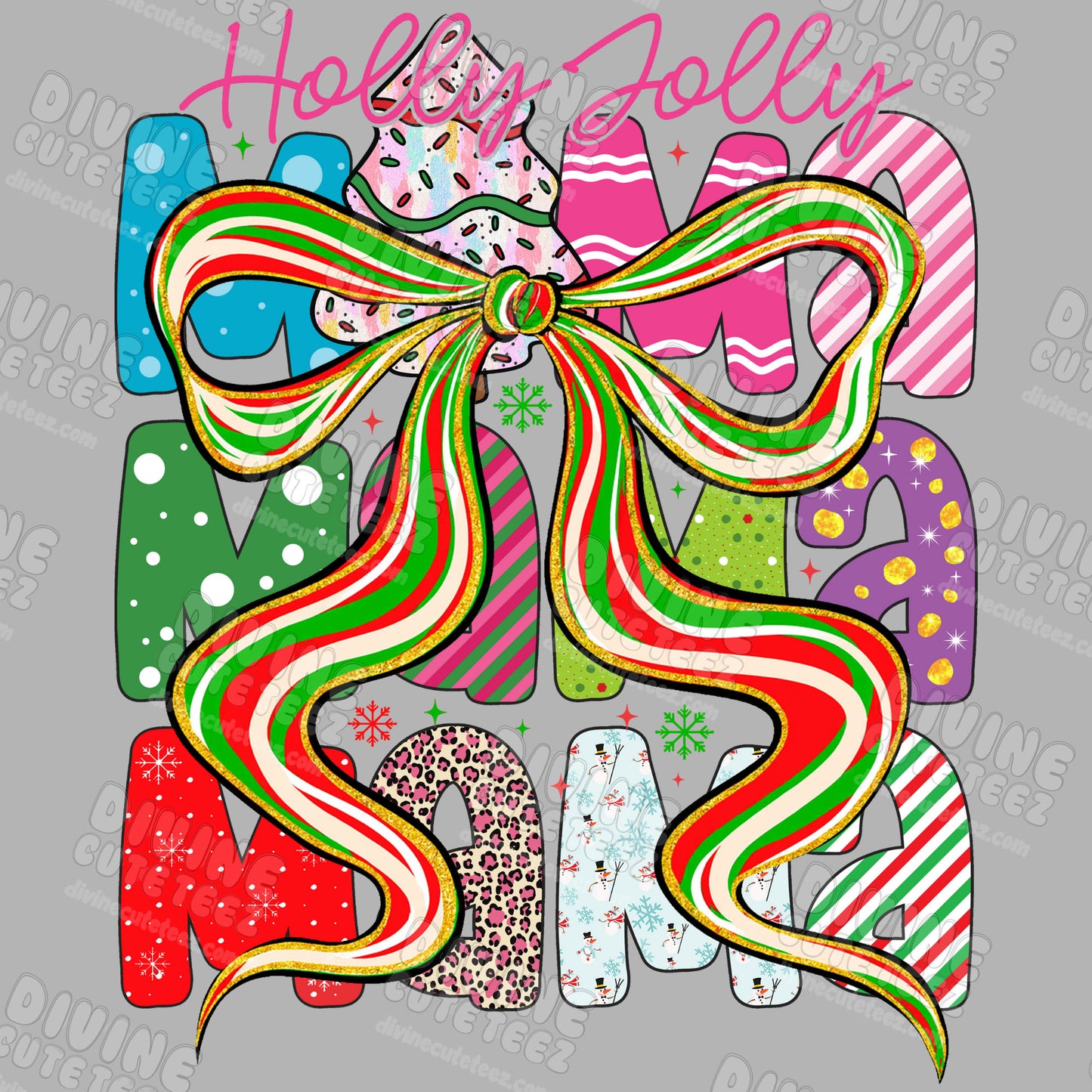 Holly Jolly Mama DTF Transfer