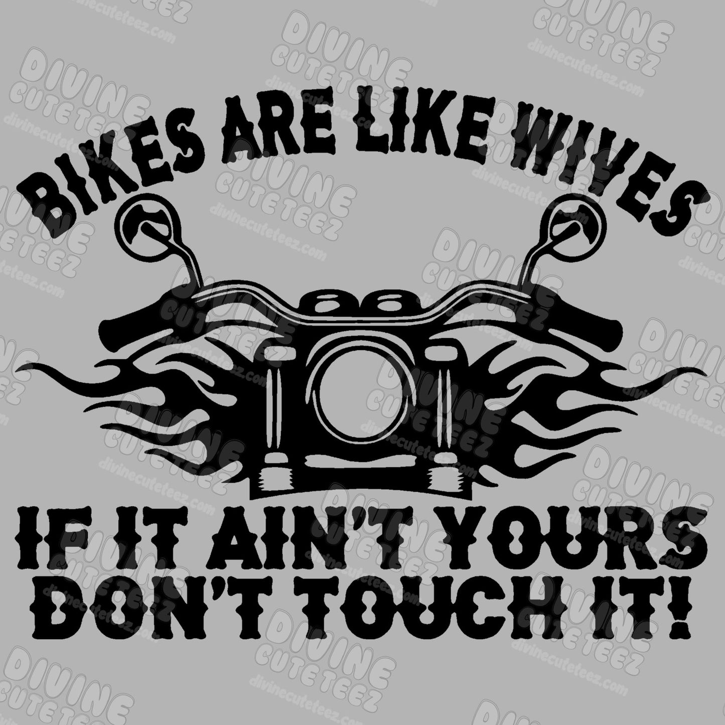 Bikes Are Like Wives DTF Transfer