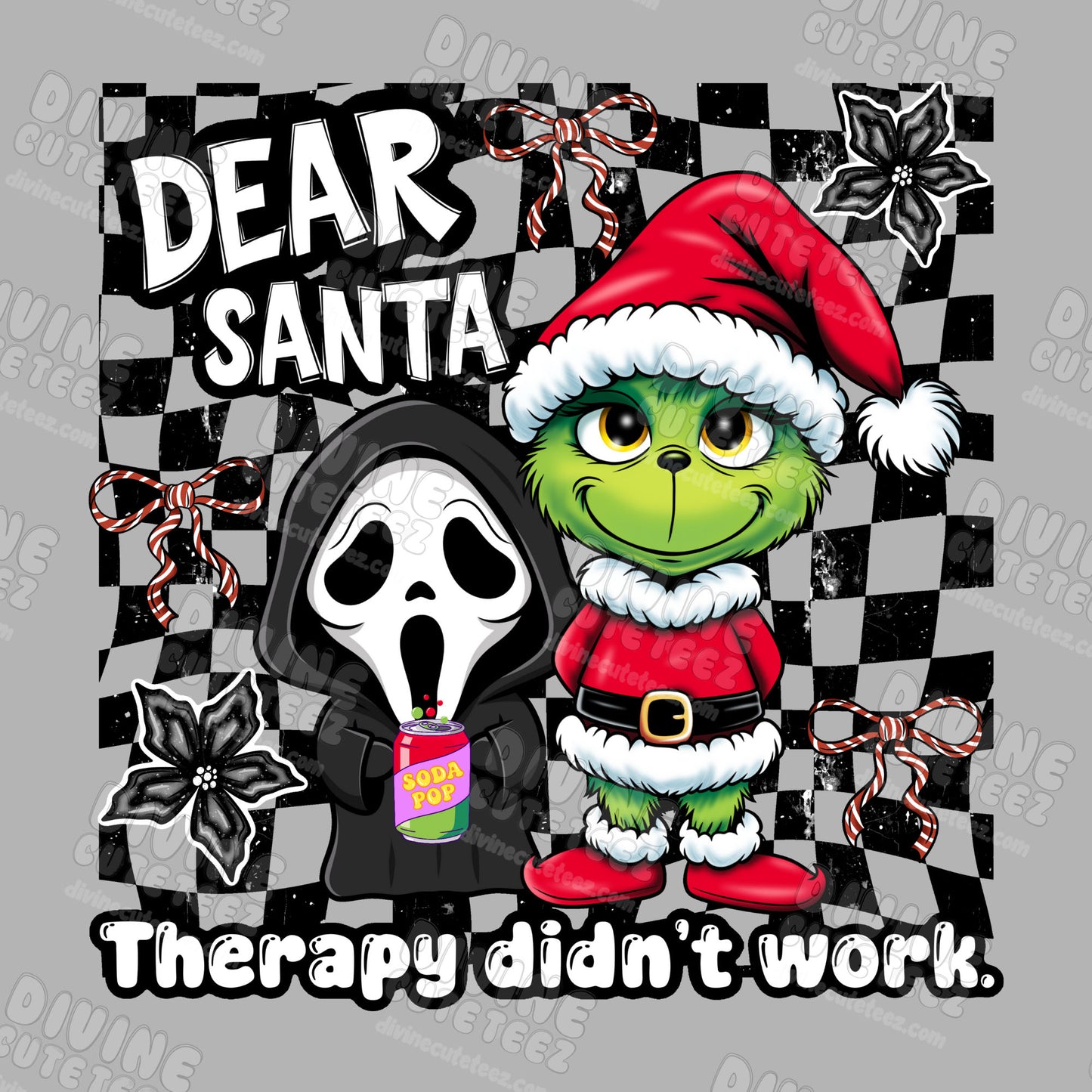 Dear Santa Therapy Didnt Work DTF Transfer
