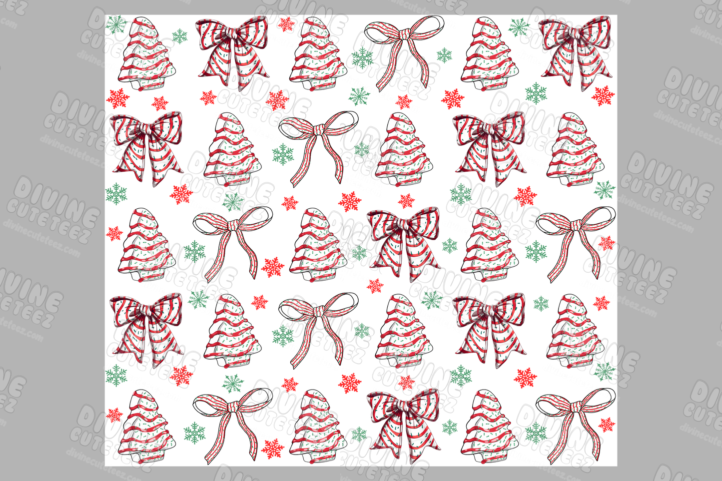 Christmas Tree Cake 20oz Sublimation Transfer