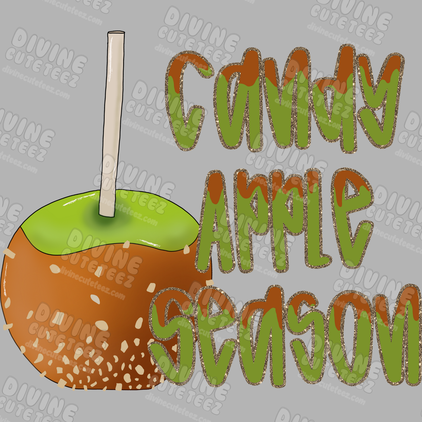 Candy Apple Season DTF Transfer