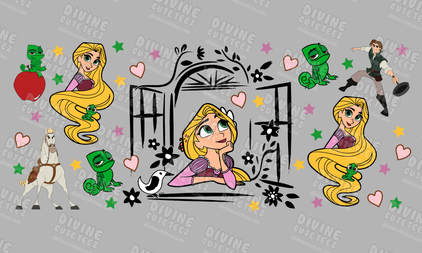 Rapunzel 16oz UV-DTF Transfer