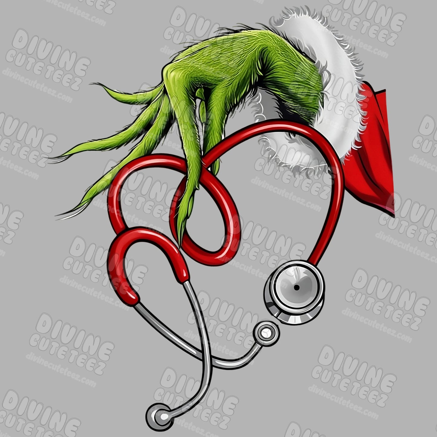 Grinch Stethoscope DTF Transfer