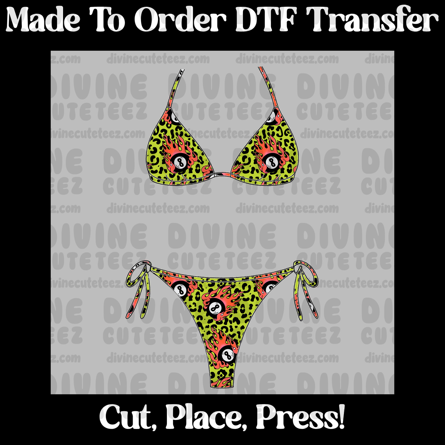 8 Ball Cheetah Bikini