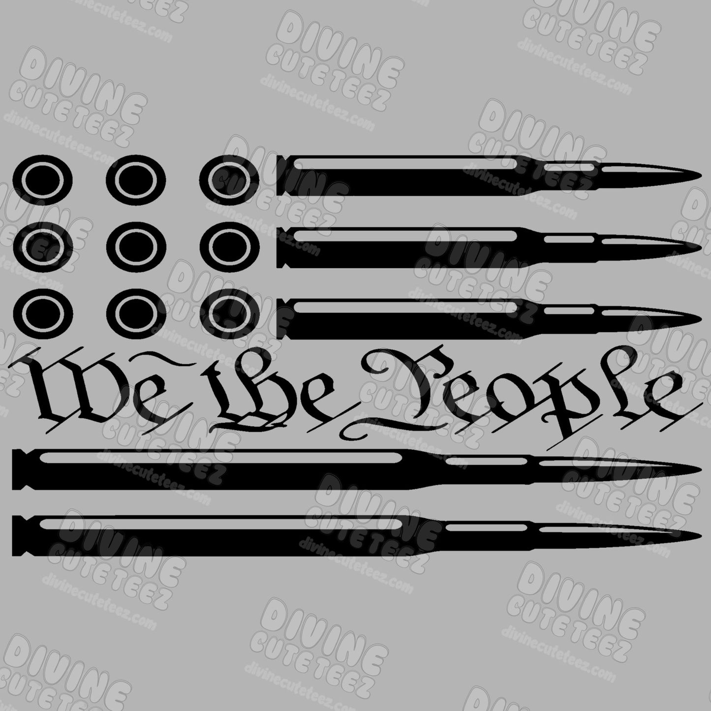 We The People Flag DTF Transfer