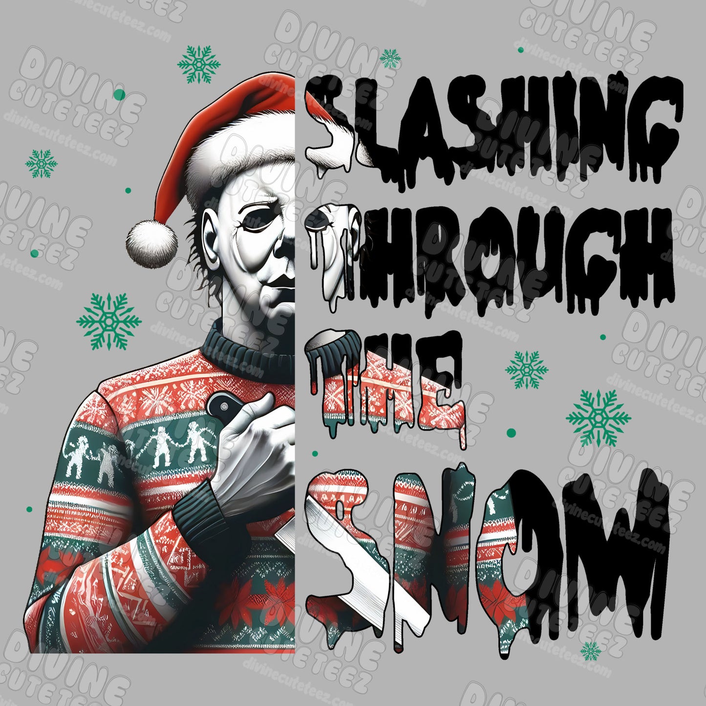 Slashing Through The Snow DTF Transfer