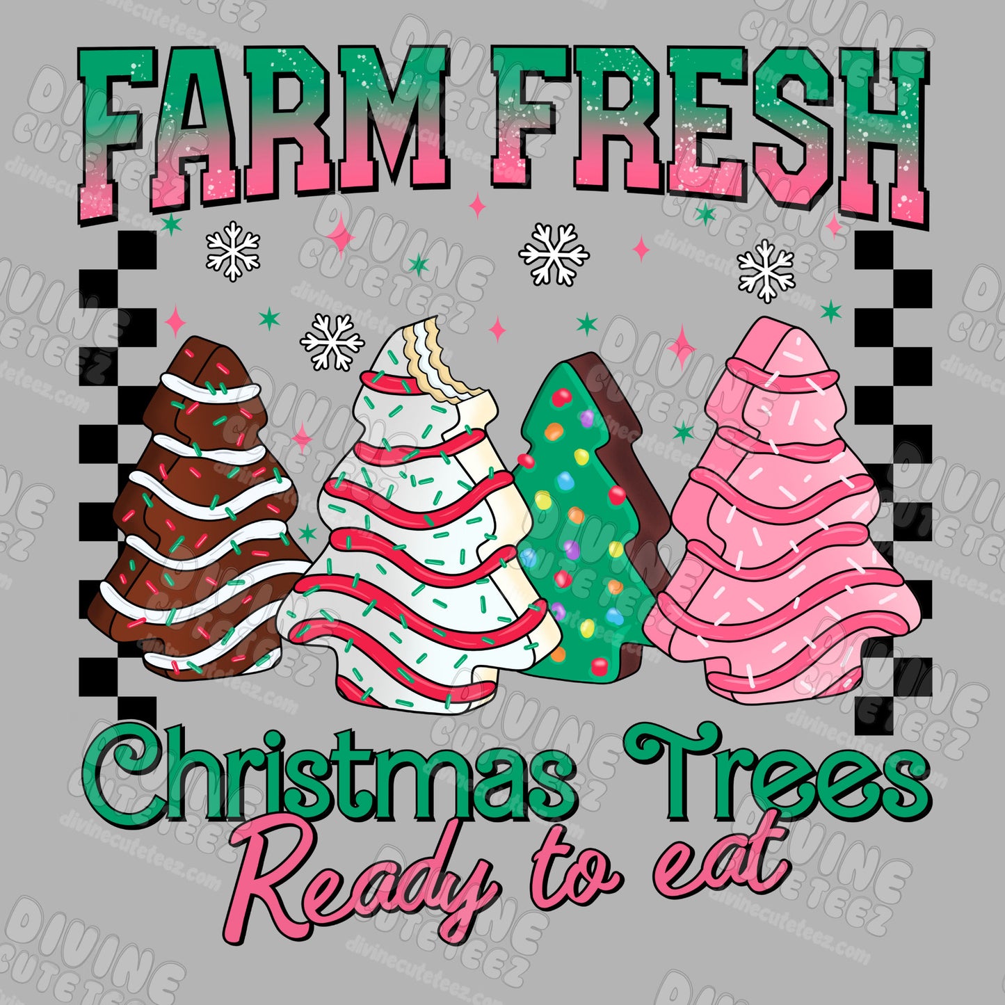 Farm Fresh Christmas Trees DTF Transfer