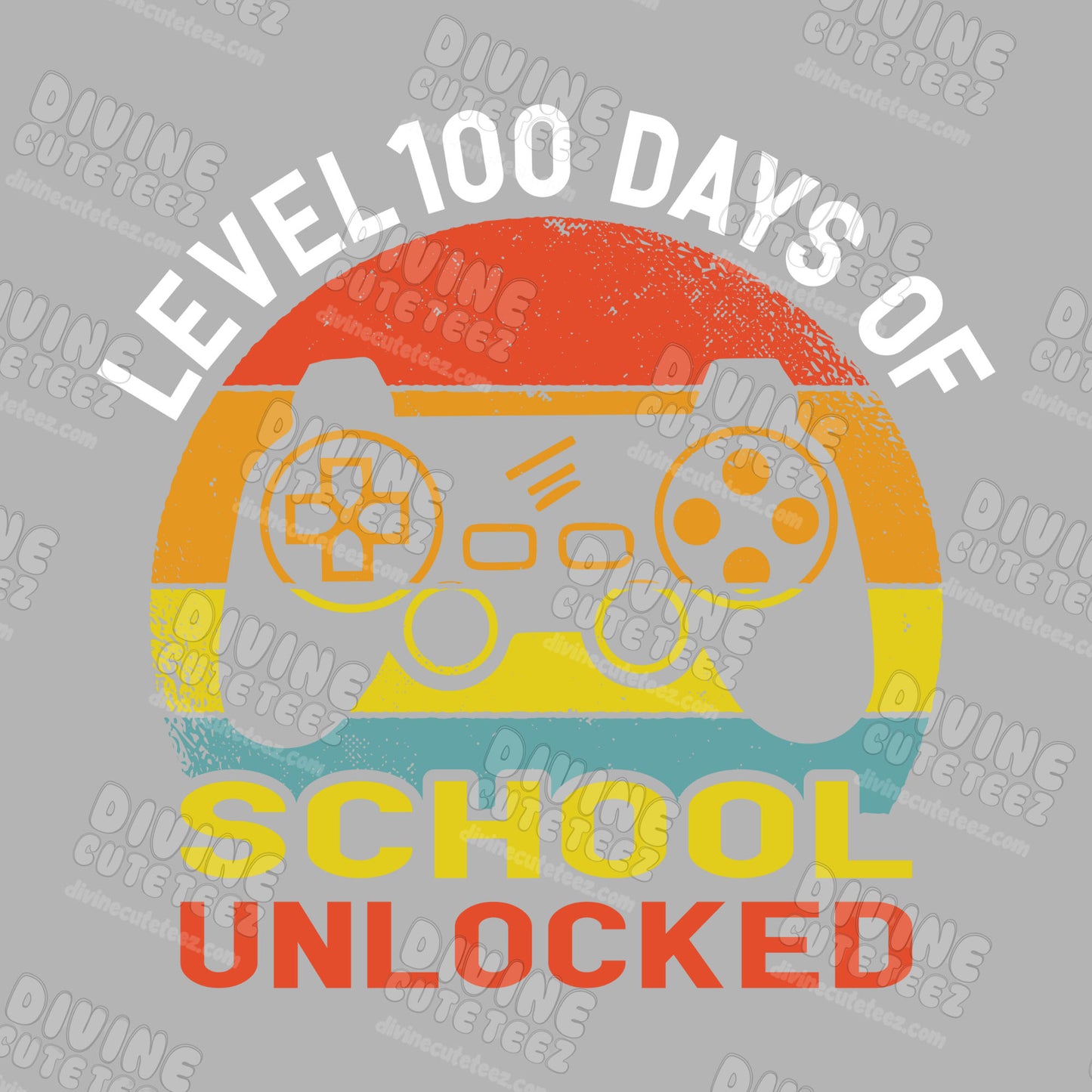 100 Days of School Unlocked DTF Transfer