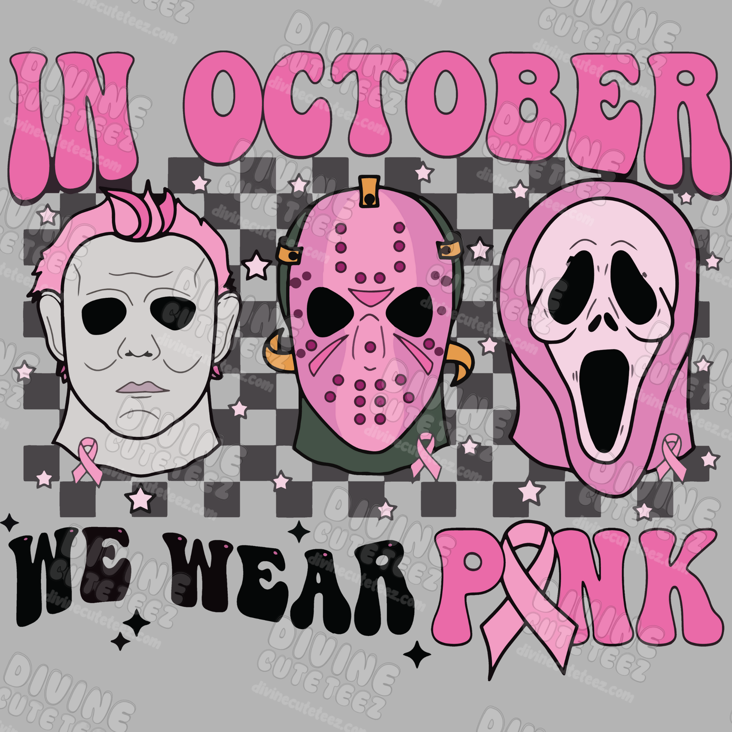In October We Wear Pink DTF Transfer