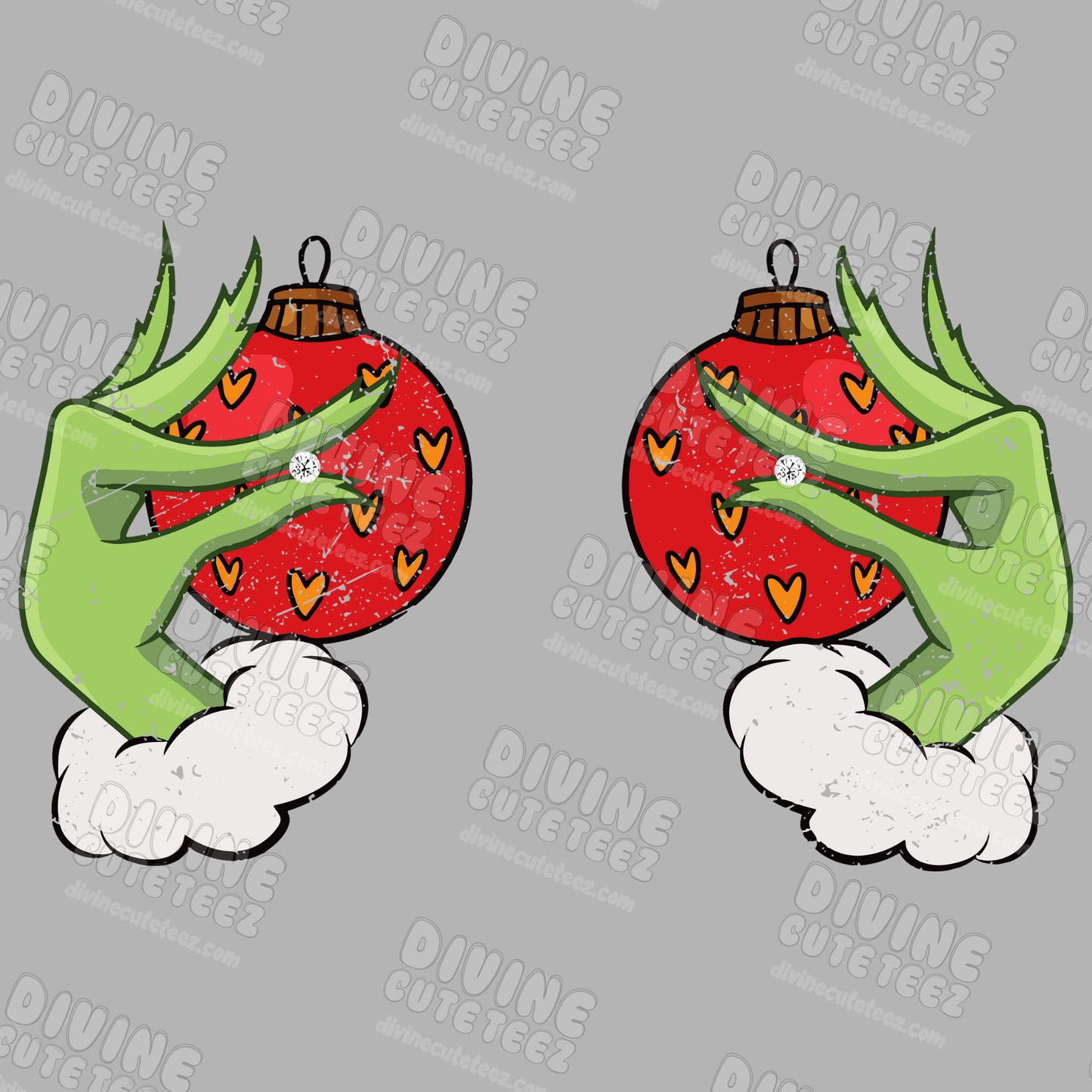 Grinch Ornaments DTF Transfer