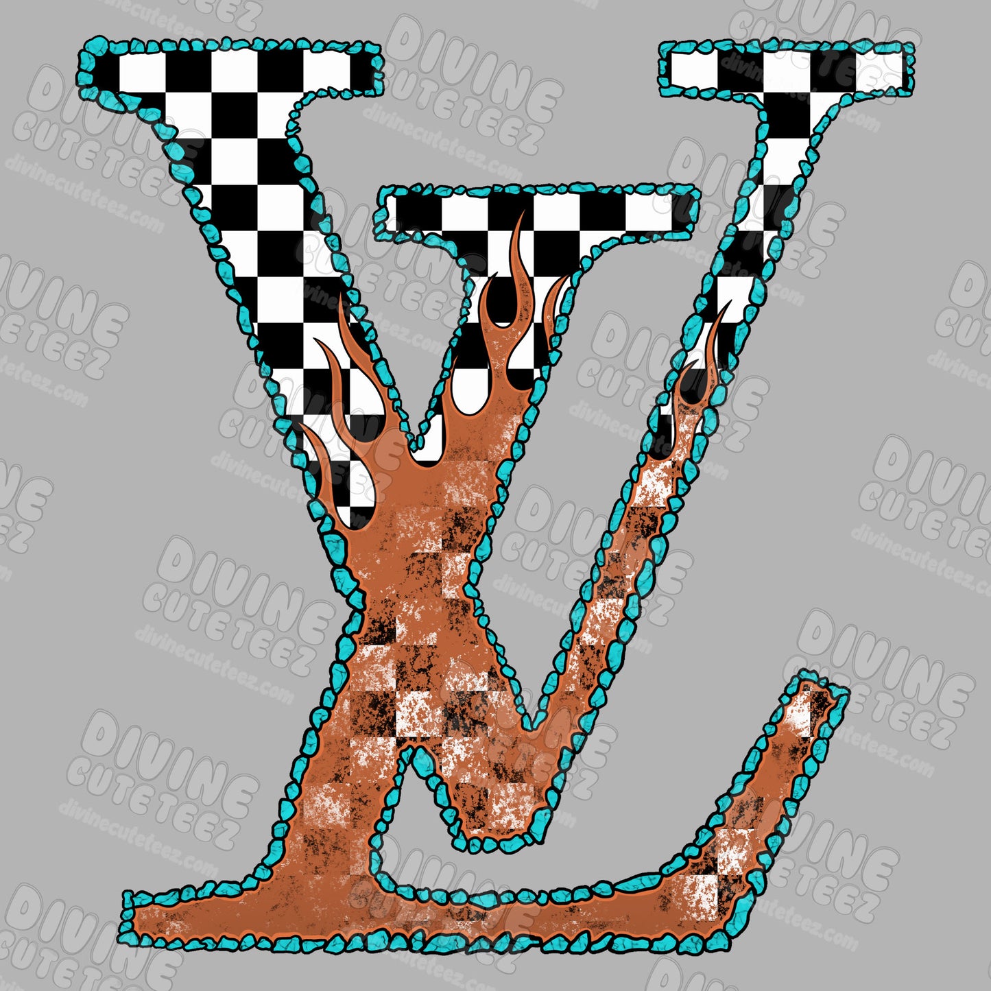 Western Flame Designer Logo DTF Transfer