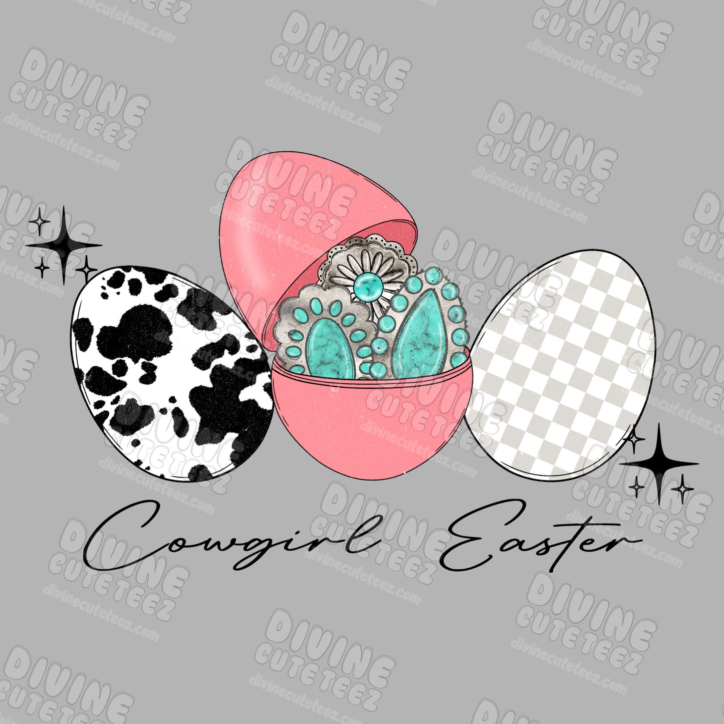 Cowgirl Easter DTF Transfer