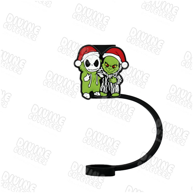 Skellington Grinch Straw Topper