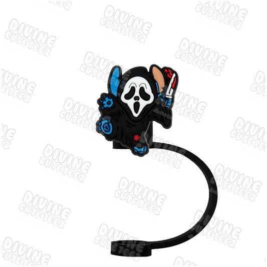 Ghost Face Stitch Straw Topper