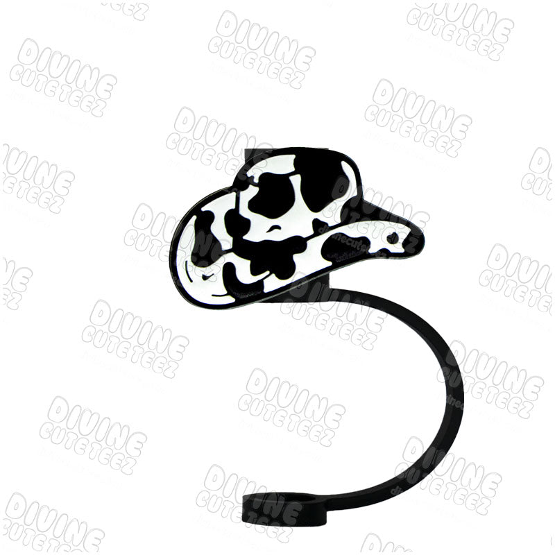 Cowprint Cowboy Hat Straw Topper