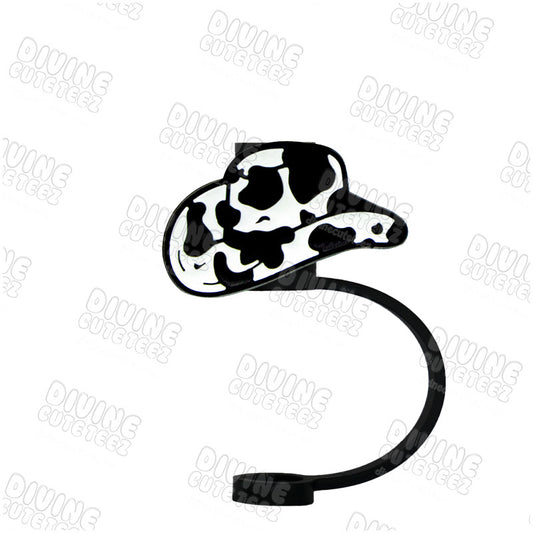 Cowprint Cowboy Hat Straw Topper