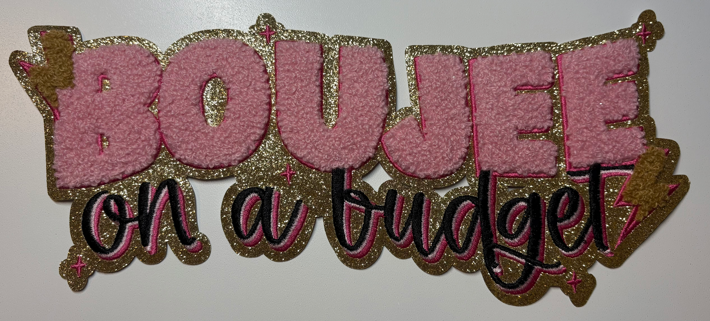 Boujee On A Budget Chenille Patch