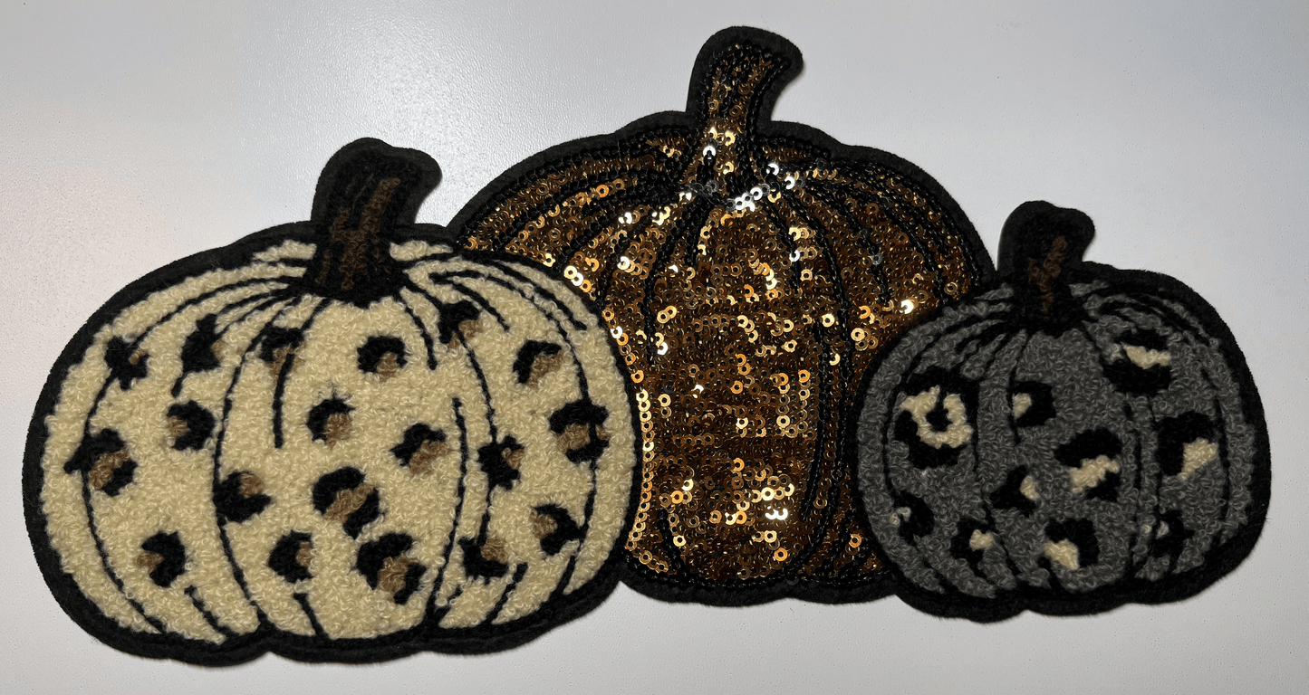 Pumpkins Chenille/Sequin Patch