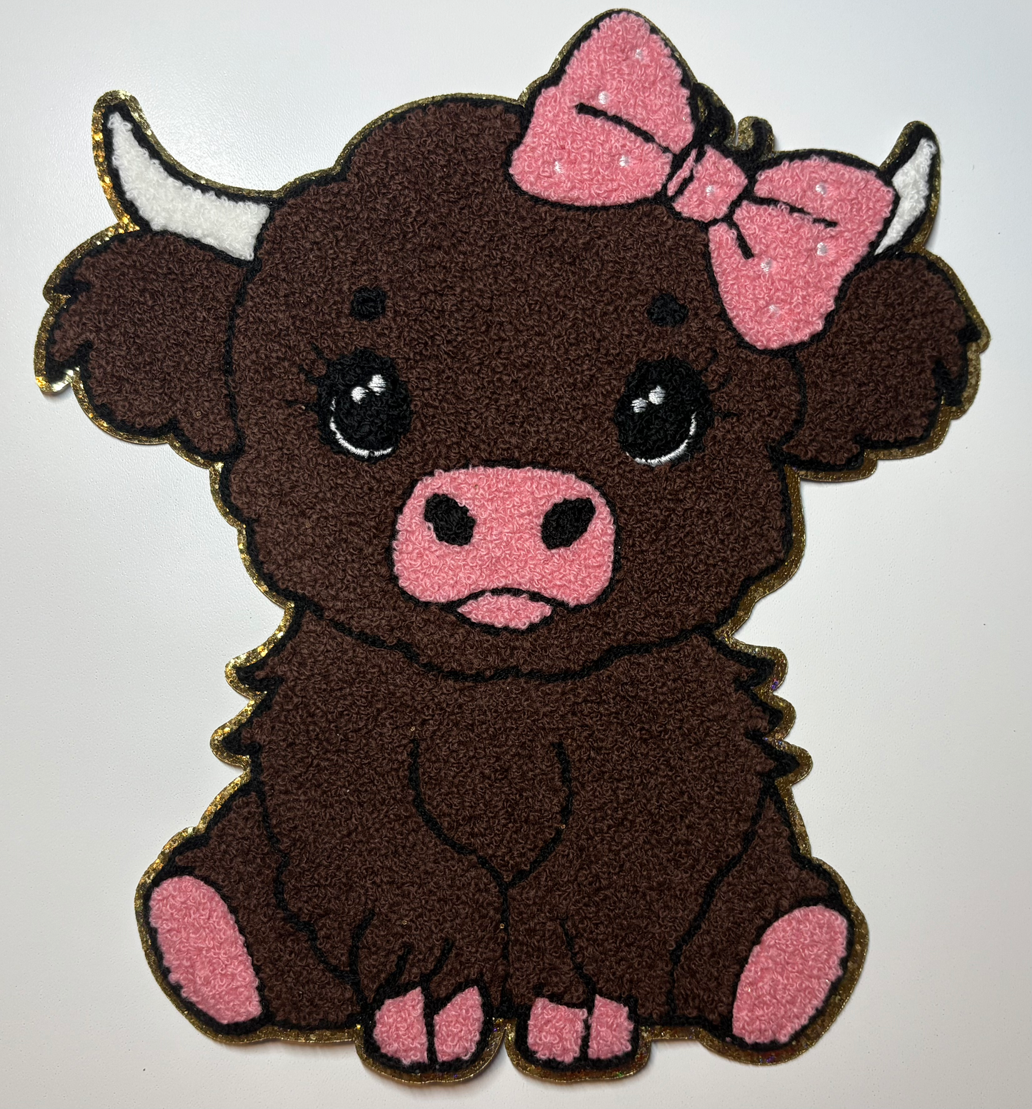 Cute Cow Chenille Patch