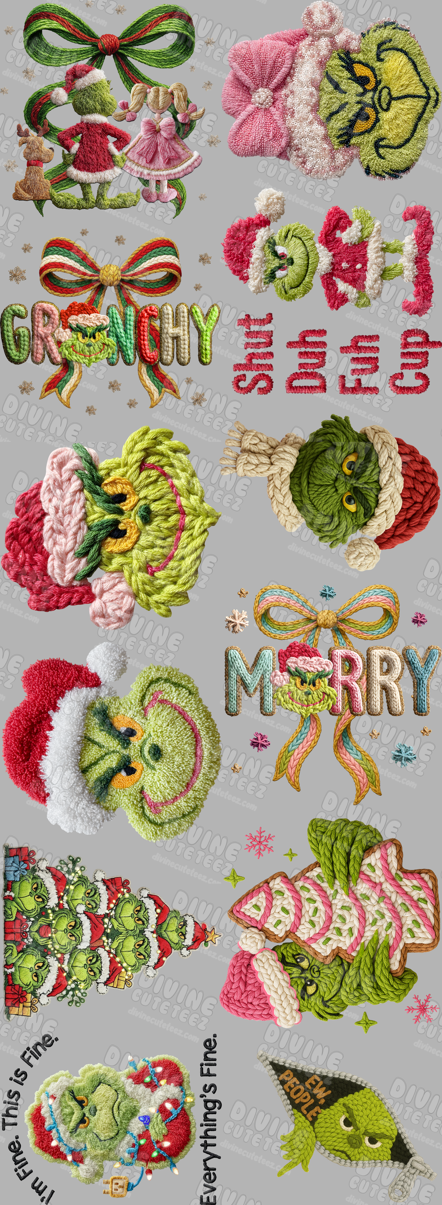 Grinch Premade DTF Gang Sheet