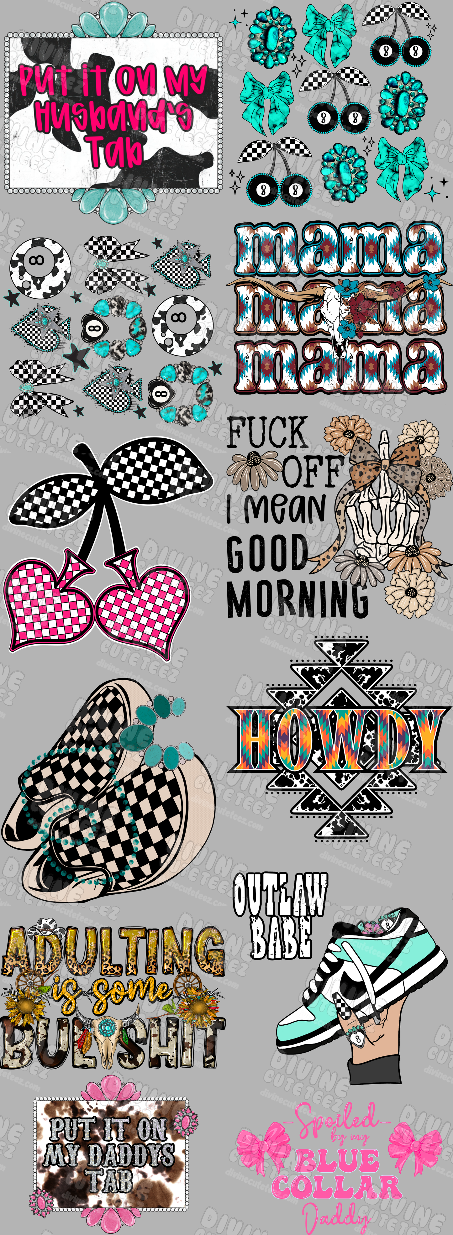 Western Premade DTF Gang Sheet