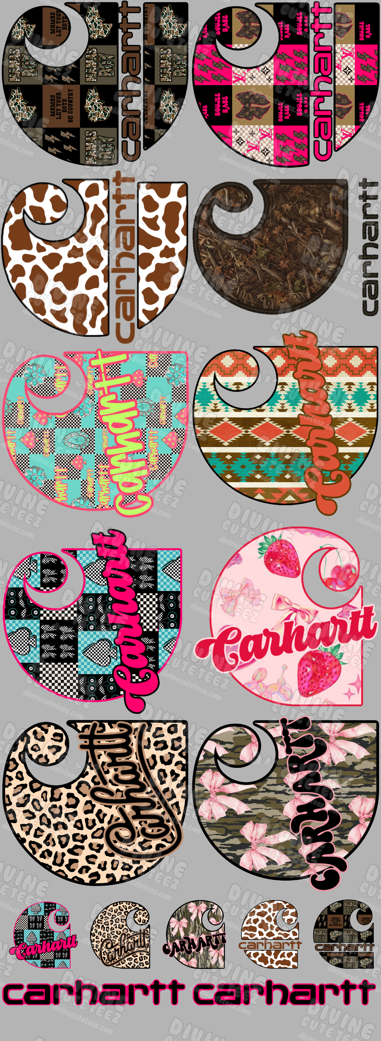 Western Logo Premade DTF Gang Sheet