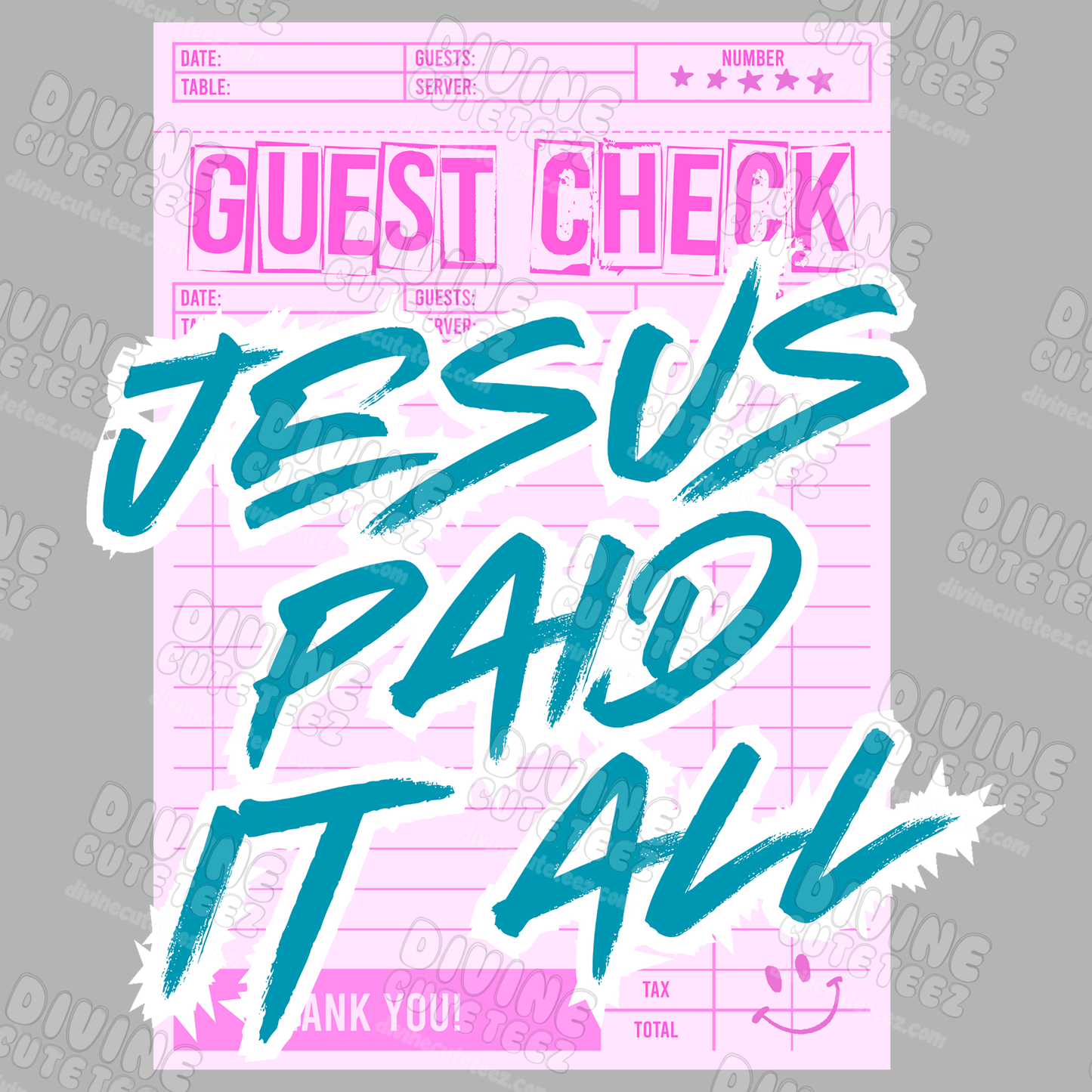 Jesus Paid It All DTF Transfer