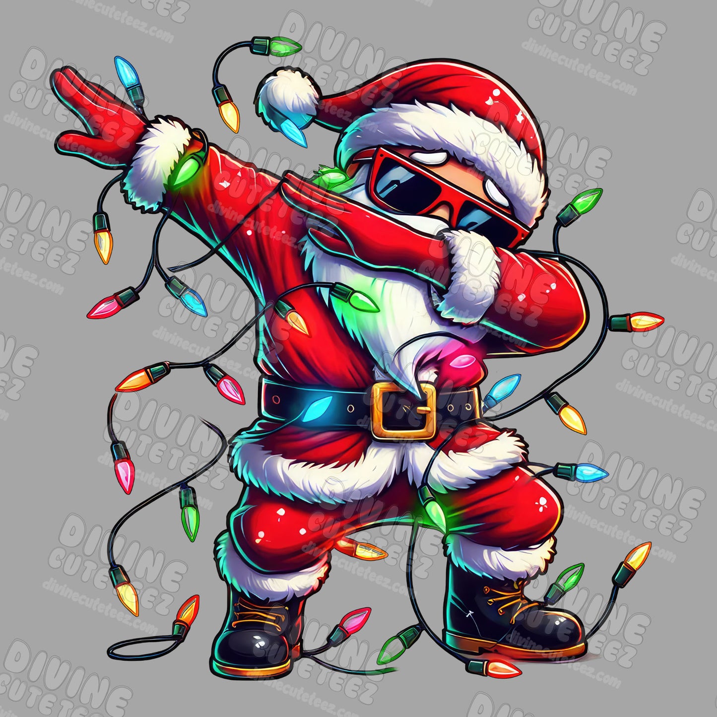 Santa Dab DTF Transfer