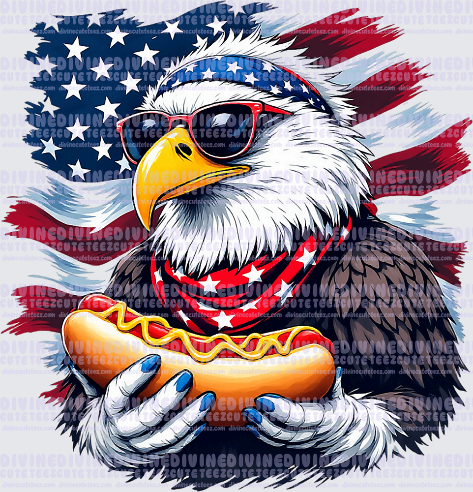 Eagle Hot Dog American Flag