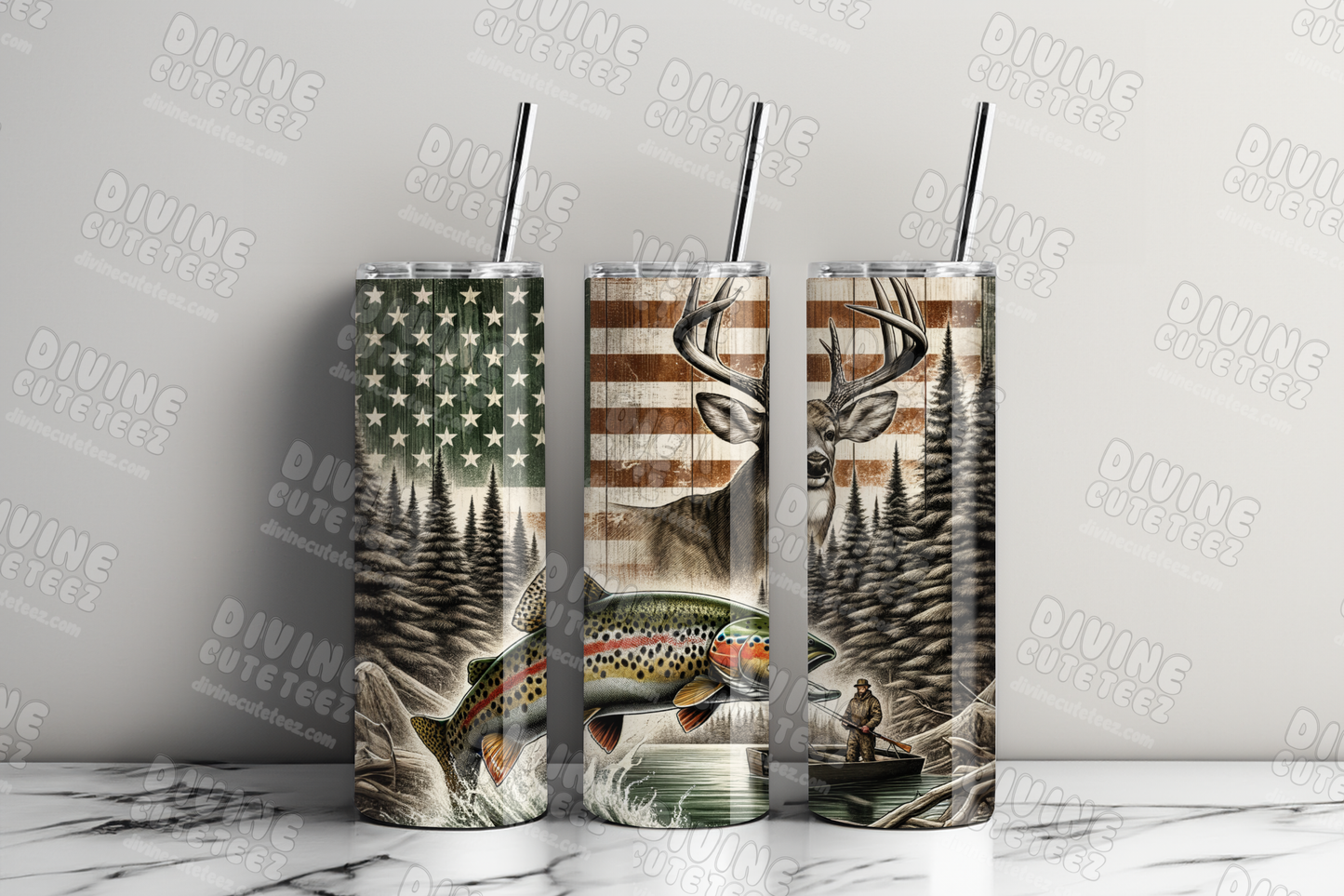 Huntin Fishin 20oz Sublimation Transfer