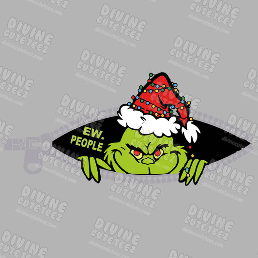Ew People Grinch Zipper DTF Transfer