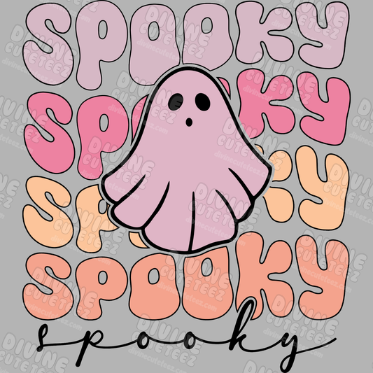 Spooky Ghost DTF Transfer