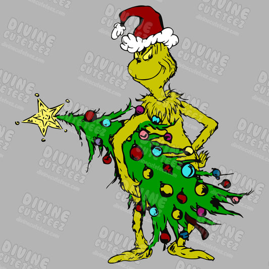 Grinch Tree DTF Transfer