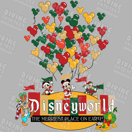 Disneyworld Merriest Place On Earth DTF Transfer