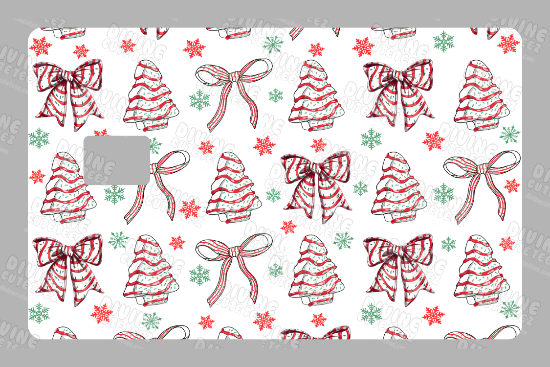 Christmas Tree Cake Card Skin UV-DTF