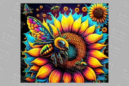 Bee Sunflower 20oz Sublimation Transfer