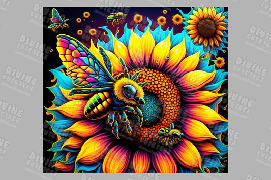 Bee Sunflower 20oz Sublimation Transfer