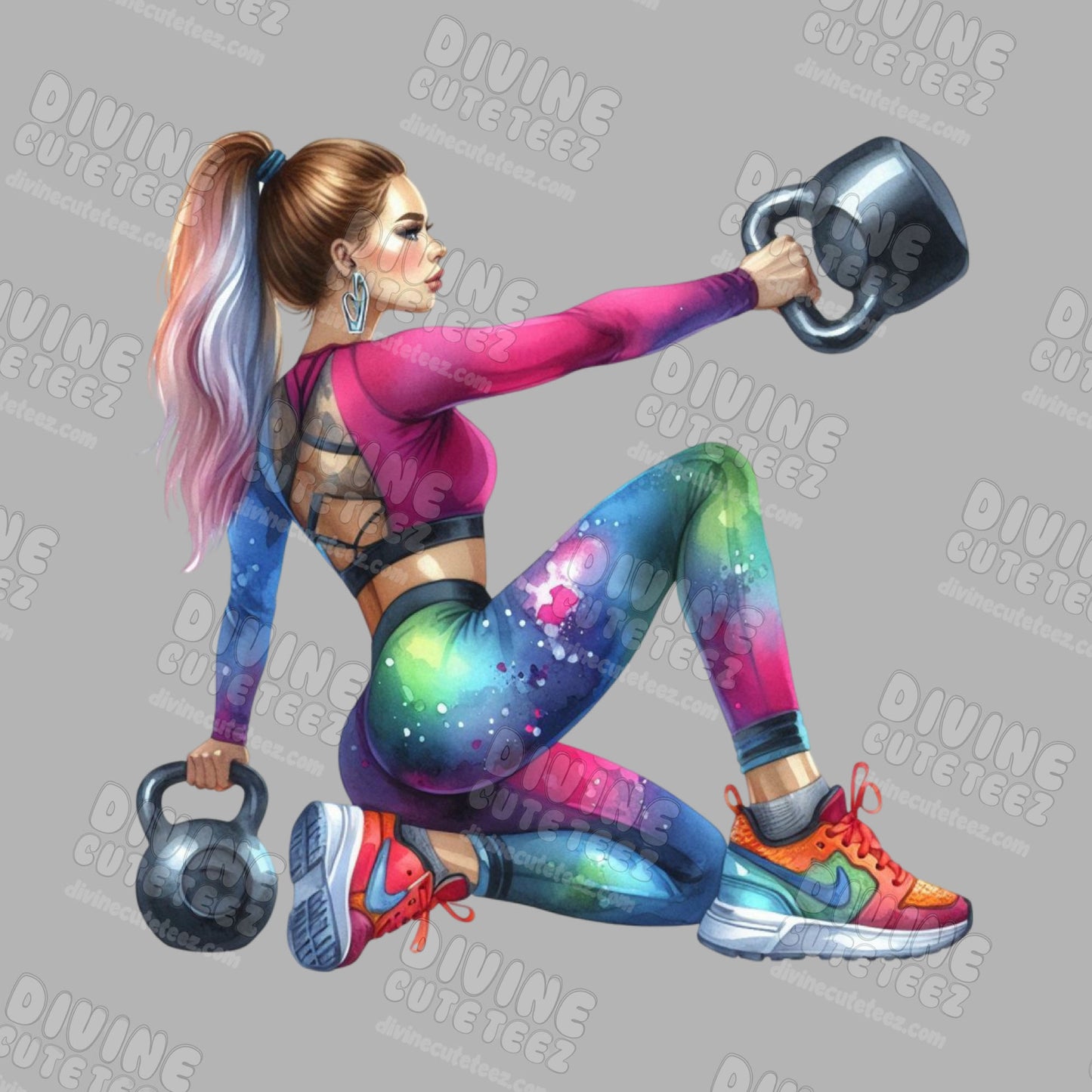 Fitness Girl DTF Transfer