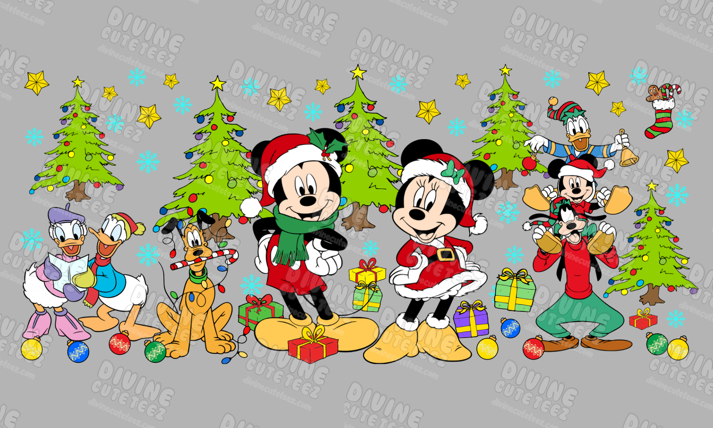 Christmas Mickey Mouse 16oz UV-DTF Transfer