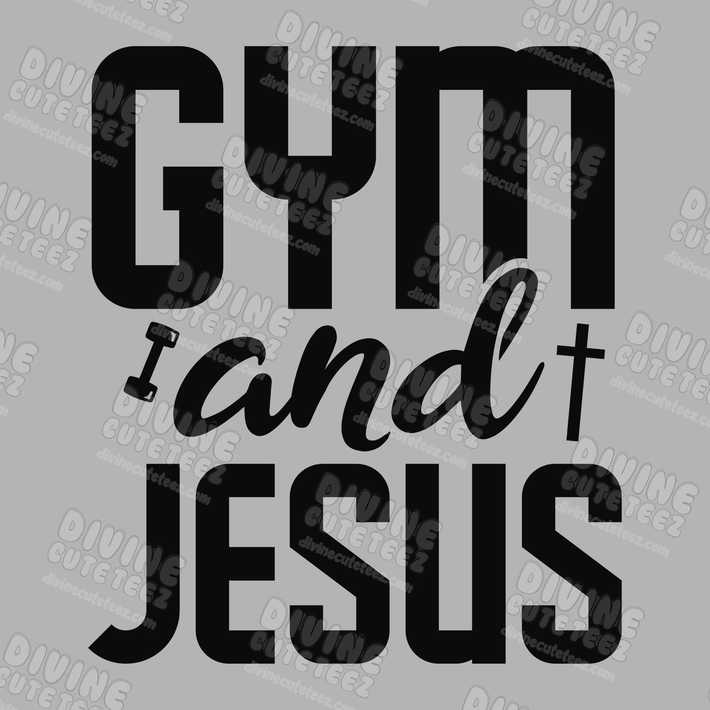 Gym and Jesus DTF Transfer