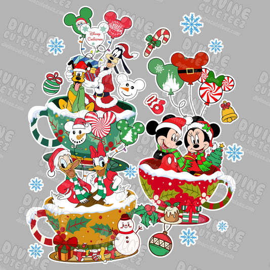 Mickey Tea Cups DTF Transfer