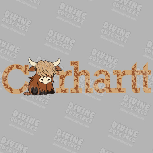 Carhartt Cow DTF Transfer