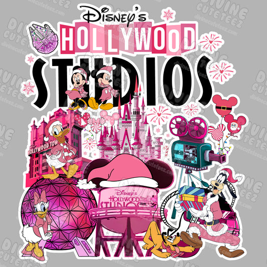 Pink Hollywood Studios DTF Transfer