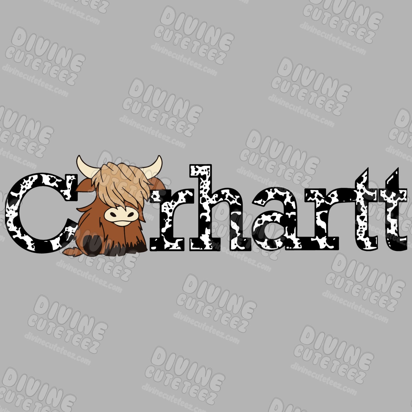 Carhartt Cow DTF Transfer