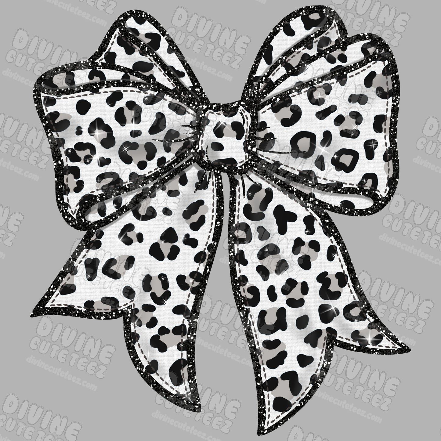 Cheetah Print Bow DTF Transfer