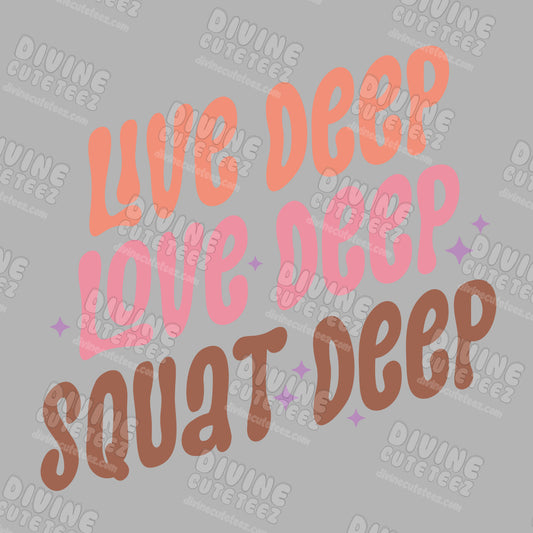 Live Love Squat DTF Transfer