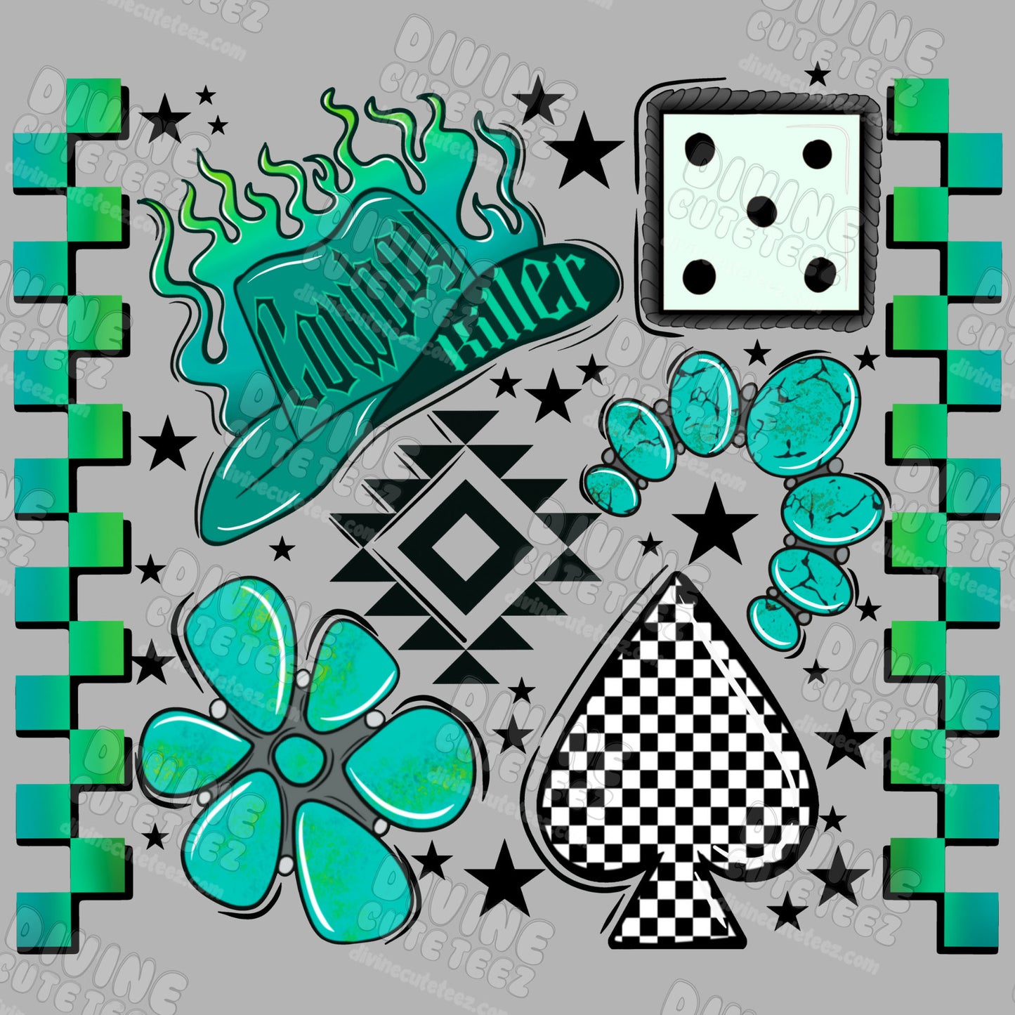 Cowboy Killer Collage DTF Transfer